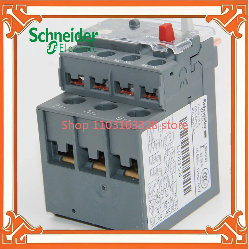 

Motor Protection Thermal Overload Relay 3P 12-18A 16-24A 23-32A 30~38A LRN16N/21N/32N/35N One open and one closed 50-60 Hz