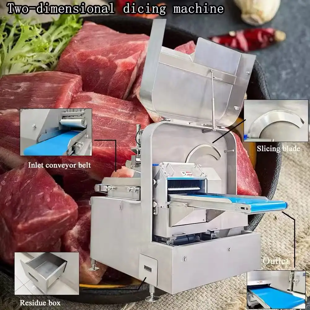 Tagliatrice industriale per carne di manzo e maiale Macchina per carne congelata in nuova condizione