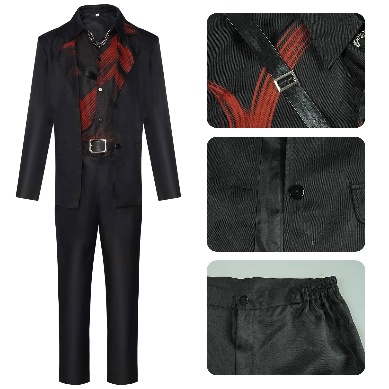 Game Love And Deepspace Sylus Cosplay Costume wig Sylus Relentless Conqueror Coat shirt pants Men Women Halloween suit view 5