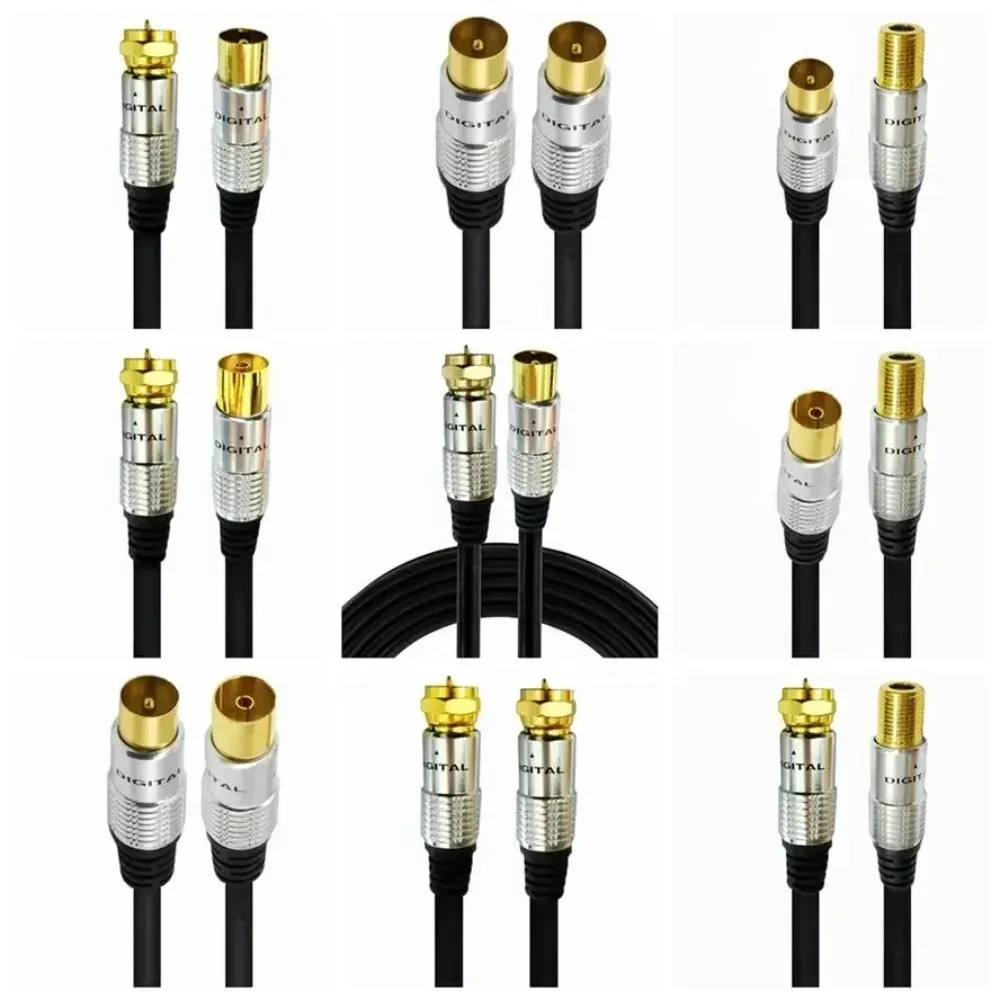 9.5mm Tv Coaxial Antenna Cable Male To F Type Male & Female Satellite Cord 0.3m/1.5m/2m/3m For Digital Tv Aerial Receiver