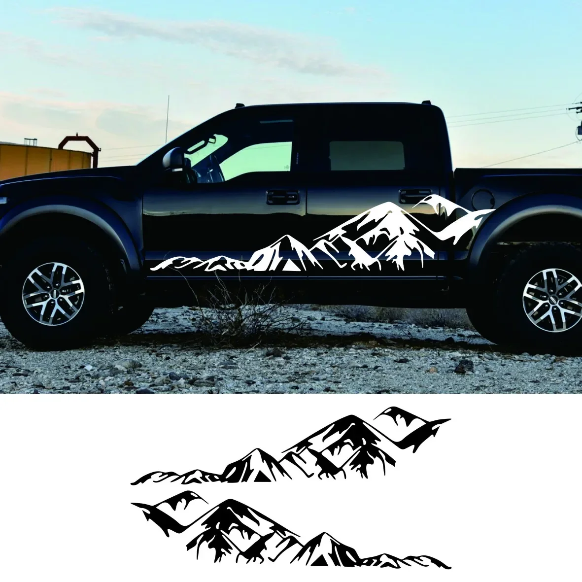 Car Graphics Mountain Sticker For Volkswagen Amarok Toyota Hilux Dodge RAM Isuzu Dmax GWM Poer Nissan Navara Pickup Decor Decal