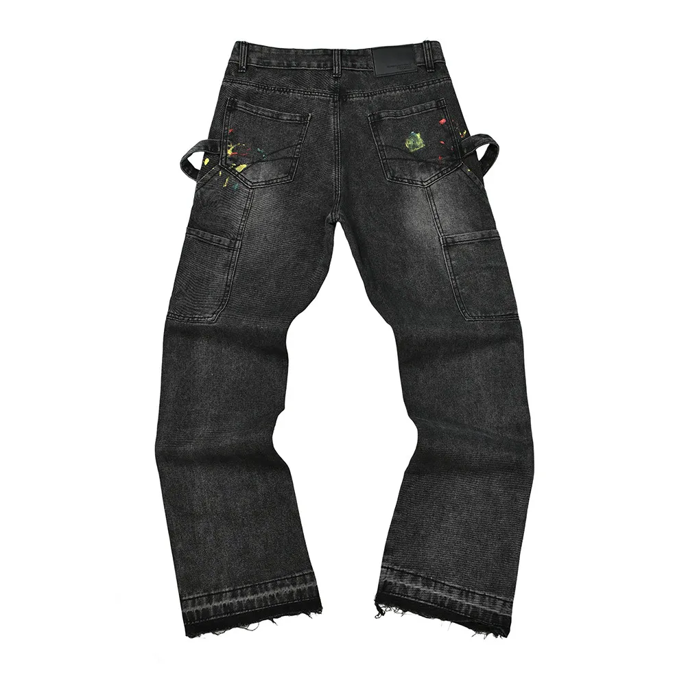 GALLERY DEPT American ink-splashing high street jeans washed and old loose straight casual pants