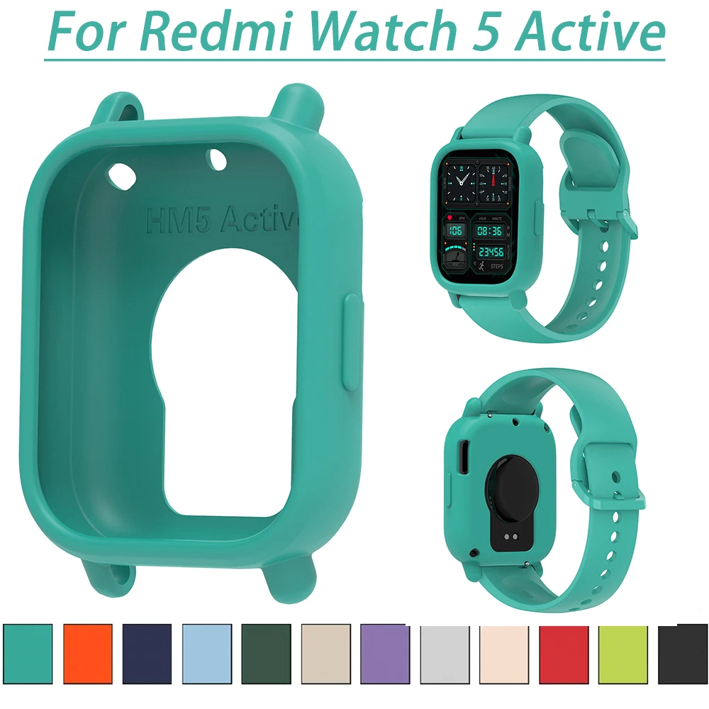 

Для Redmi Watch 5, активный мягкий силиконовый чехол, украшение для часов, полый защитный чехол, супер легкий для Redmi Watch 5, активный корпус