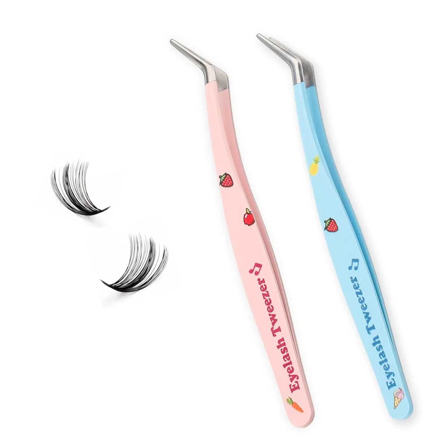 6 Stuks Wimperverlenging Pincet, Roestvrij DIY Wimpers Pincet Kit Lash Tool, Lash Pincet, Hoge Precisie Wimper Pincet