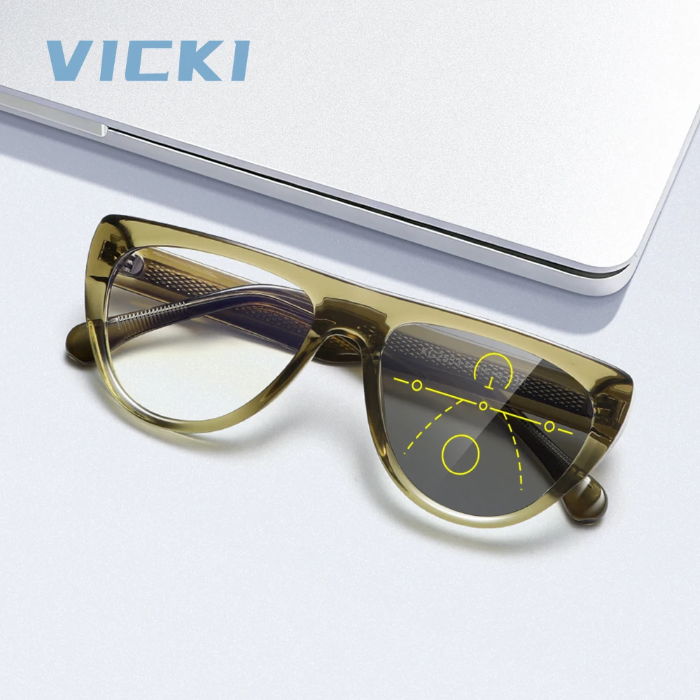 

VICKI мужские и женские модные минималистичные очки в форме сердца, персонализируемые мультифокальные очки по рецепту с защитой от синего света KG2533