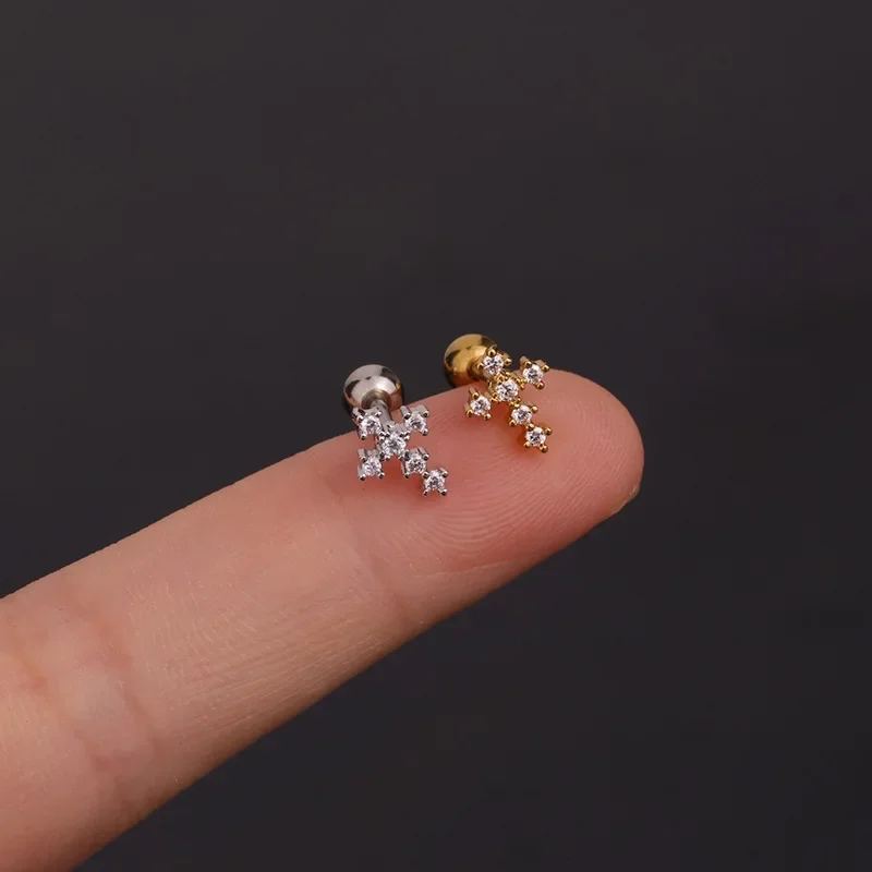 Pendientes de acero inoxidable para mujer, Piercing para Tragus, joyería de moda, 1 unidad