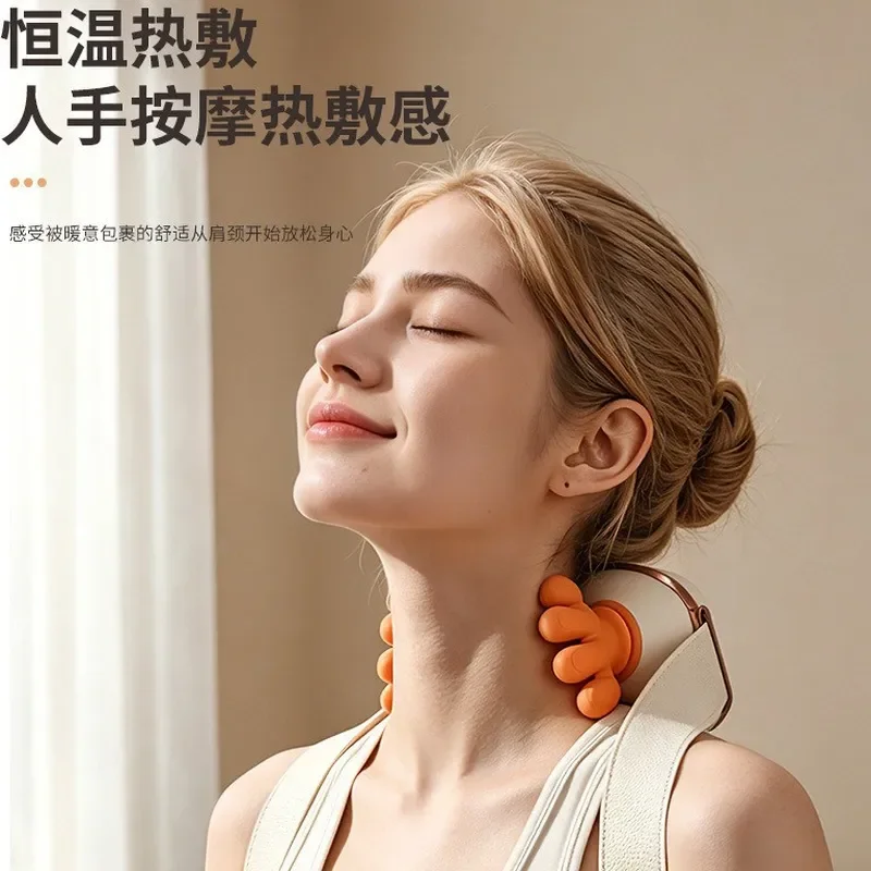 Cross-border N9 Neck and Shoulder Massager Cervical Spine Massager Trapezius Kneading Heating Human Hand Neck and Shoulder