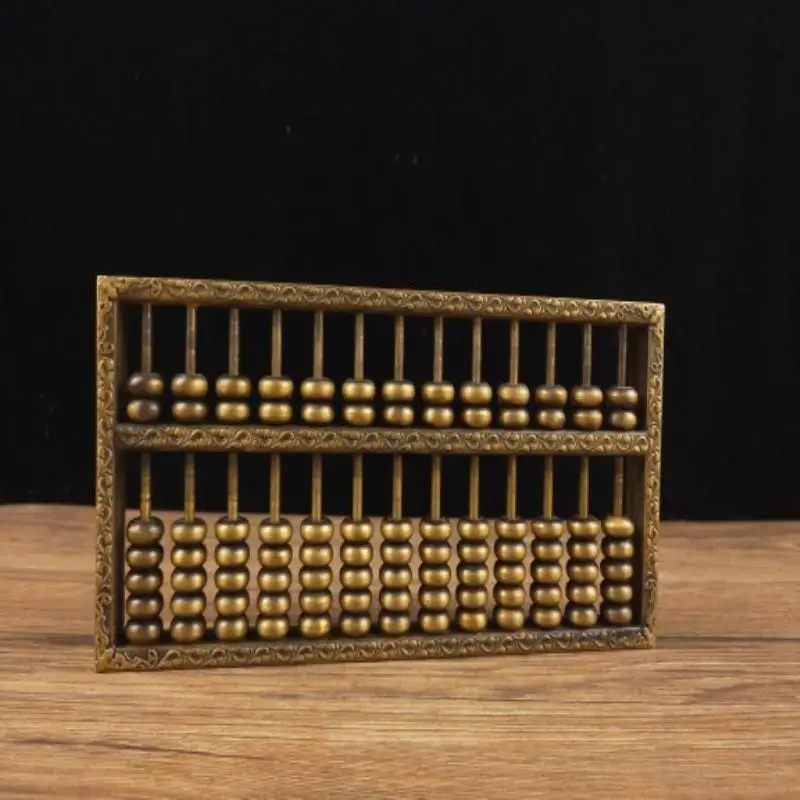 Song Dynasty pure copper abacus made of refined copper, solid handmade, 24 cm long