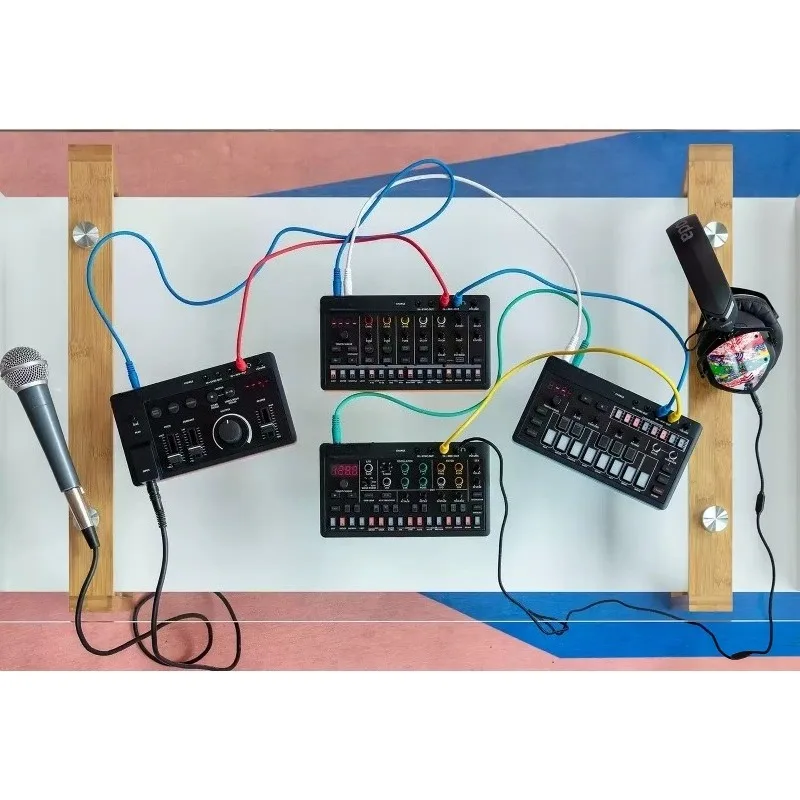 Compact Music Sampler Sound Module Portable Desktop Audio Production Device for Music Creation Live Performance