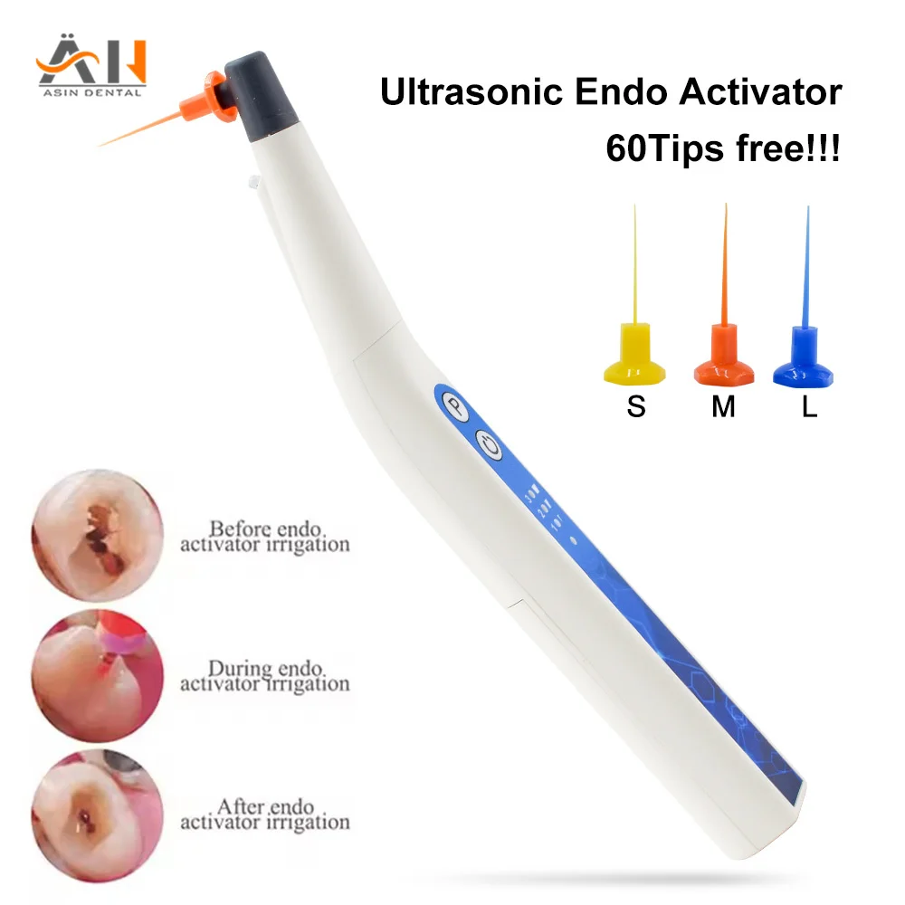

Беспроводной стоматологический ультразвуковой активатор Endo Ultra Activator для мытья зубов ирригатор со светодиодом и 60 гибкими наконечниками для эндокорневых каналов