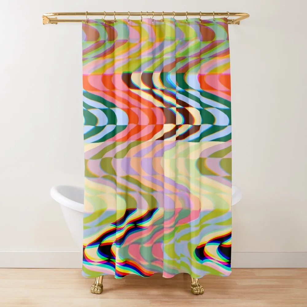 متقلب موجات دش الستار صندوق الحمام ديكور نافذة مجموعة لستارة الحمام