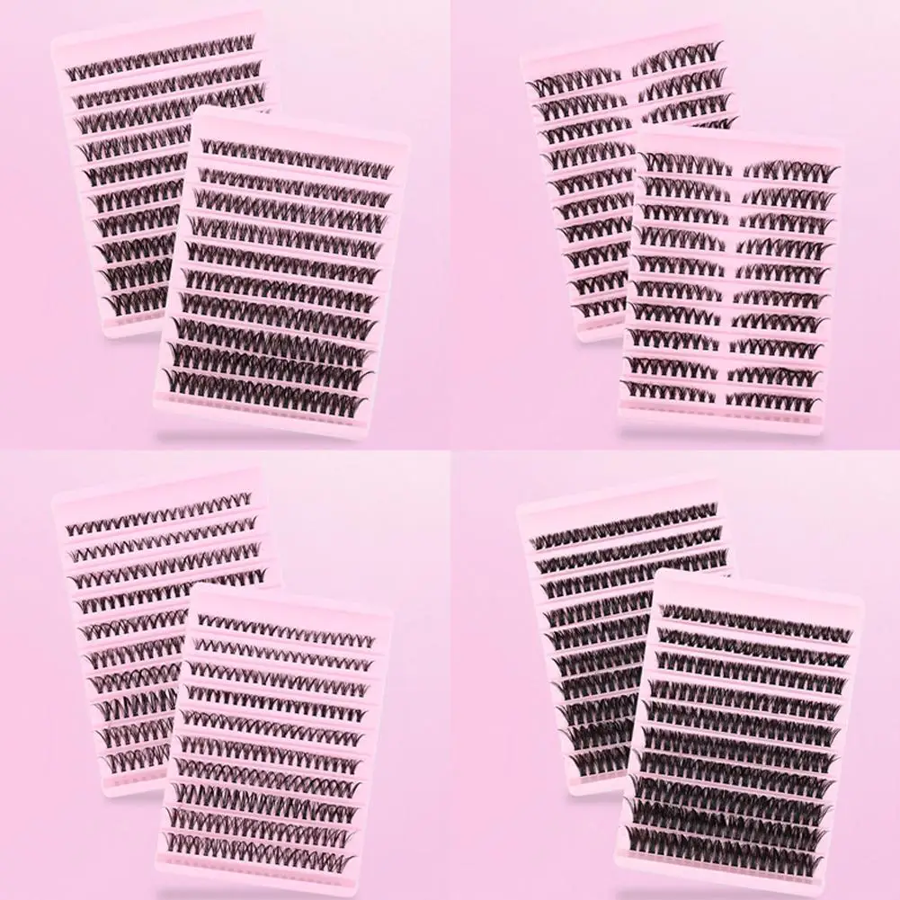 Kępki rzęs 30D/40D/50D/60D/80D do samodzielnego przedłużania rzęs, makijażu DIY, sztuczne rzęsy B7G7