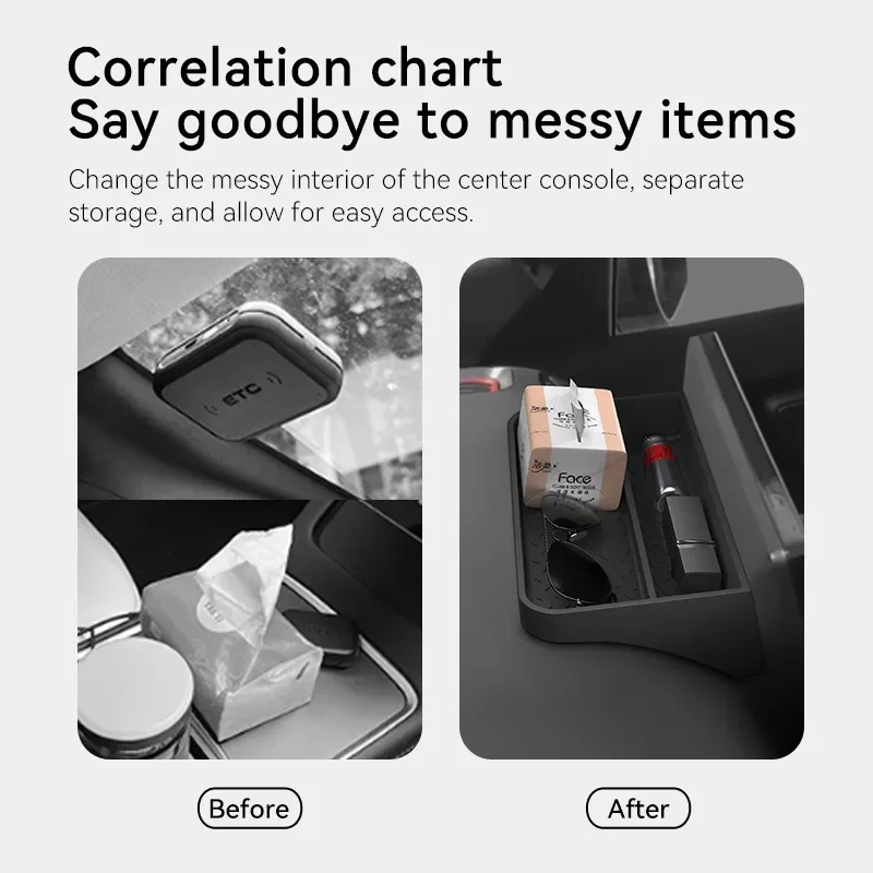Center Console Screen Storage Box Organizer for 2024 BYD Shark6 Pickup, Dashboard Storage Tray Car Mod Accessories