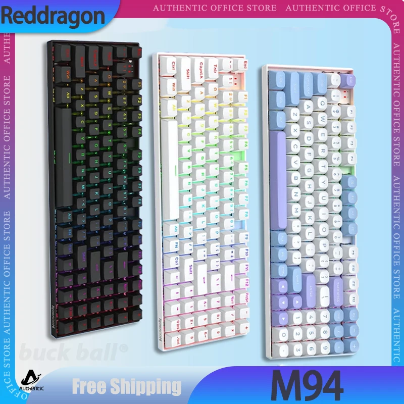 Reddragon M94 Pro Mechanical Keyboard Magnetic Axis Wired Rgb Keyboard Customized 94 Keys Keyboard Gaming Keyboard Laptops Gifts