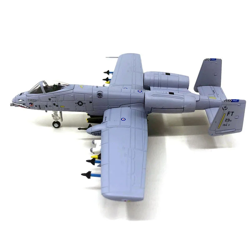 1/100 A-10 Attack Aircraft Thunderbolt II Fighter Airplane Model with Display Stand For Home Decoration Collection Gift