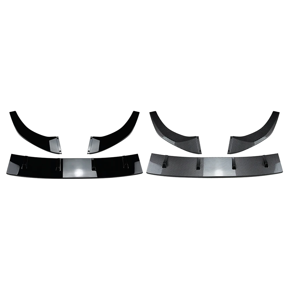 Car Front Splitter Spoiler Lip Body Kit 3Pcs/Set For VW Golf MK8 GTD GTE GTI R R-Line Regular Models I.E TSI TDI  2020+