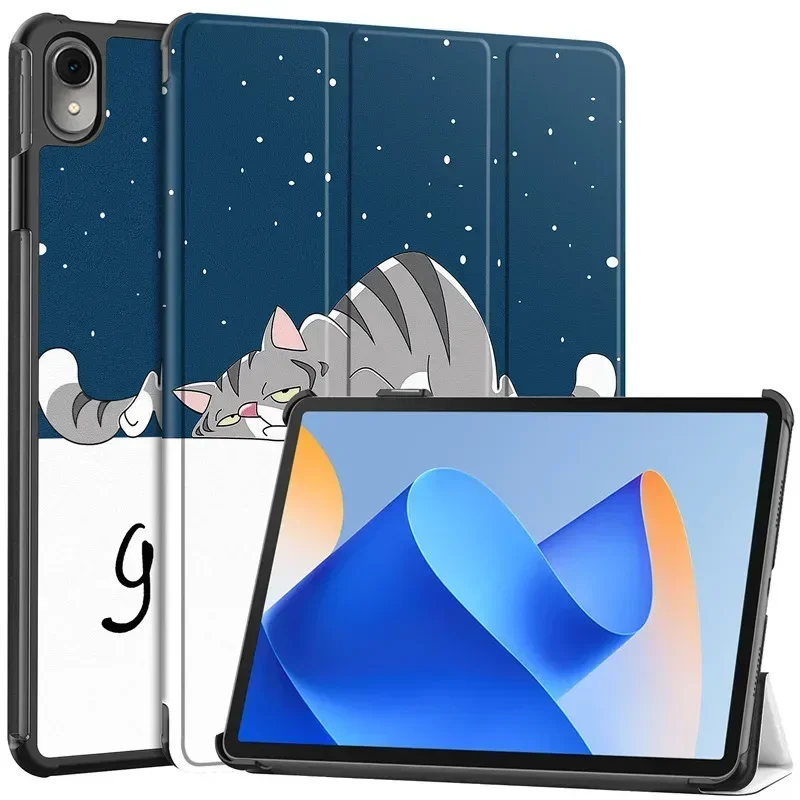 

Kids Cute Painted Funda For Huawei Matepad 11 Wi-Fi 2023 Smart Case DBR-W10 11" Tablet Flip PU Leather Case with Hard Back Shell