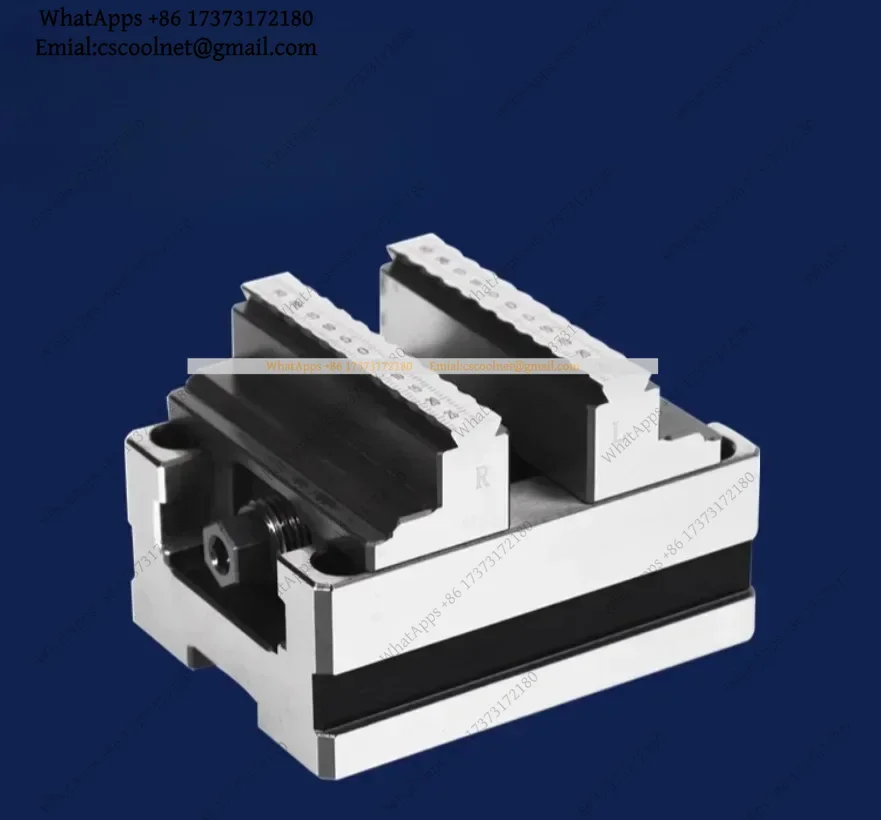 JS02 High Precision 4-Way Self-Centering CNC Vise Flat Jaw Concentric Table Fixture 0.03mm Accuracy