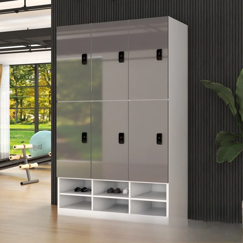 

Highlight Gray Gym Yoga Studio Locker Bath Center Locker Wooden Induction