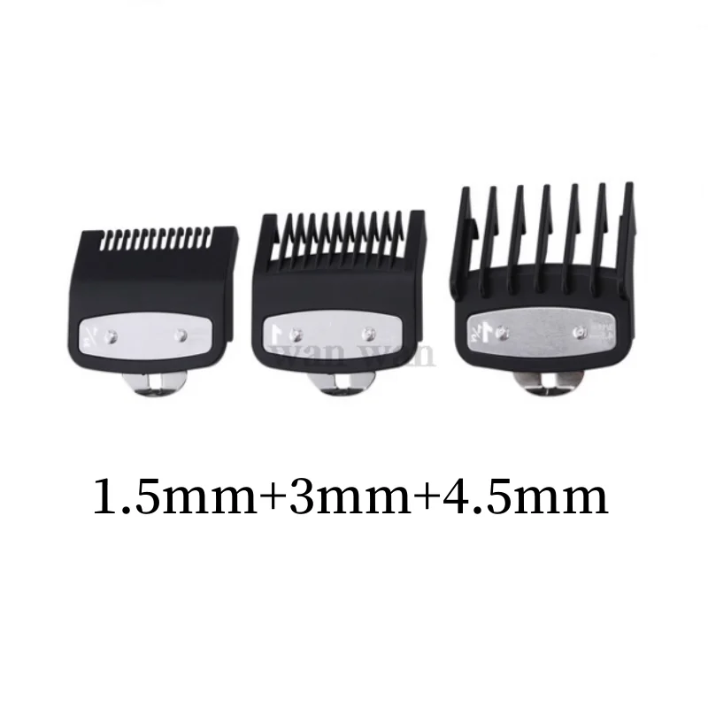 1,5mm 3mm 4,5mm 6mm Abstandskämme für elektrische Haarschneidemaschinen, professionelle Schneidführungskämme für Friseursalons, Schwarz Y0731 – Detail 11