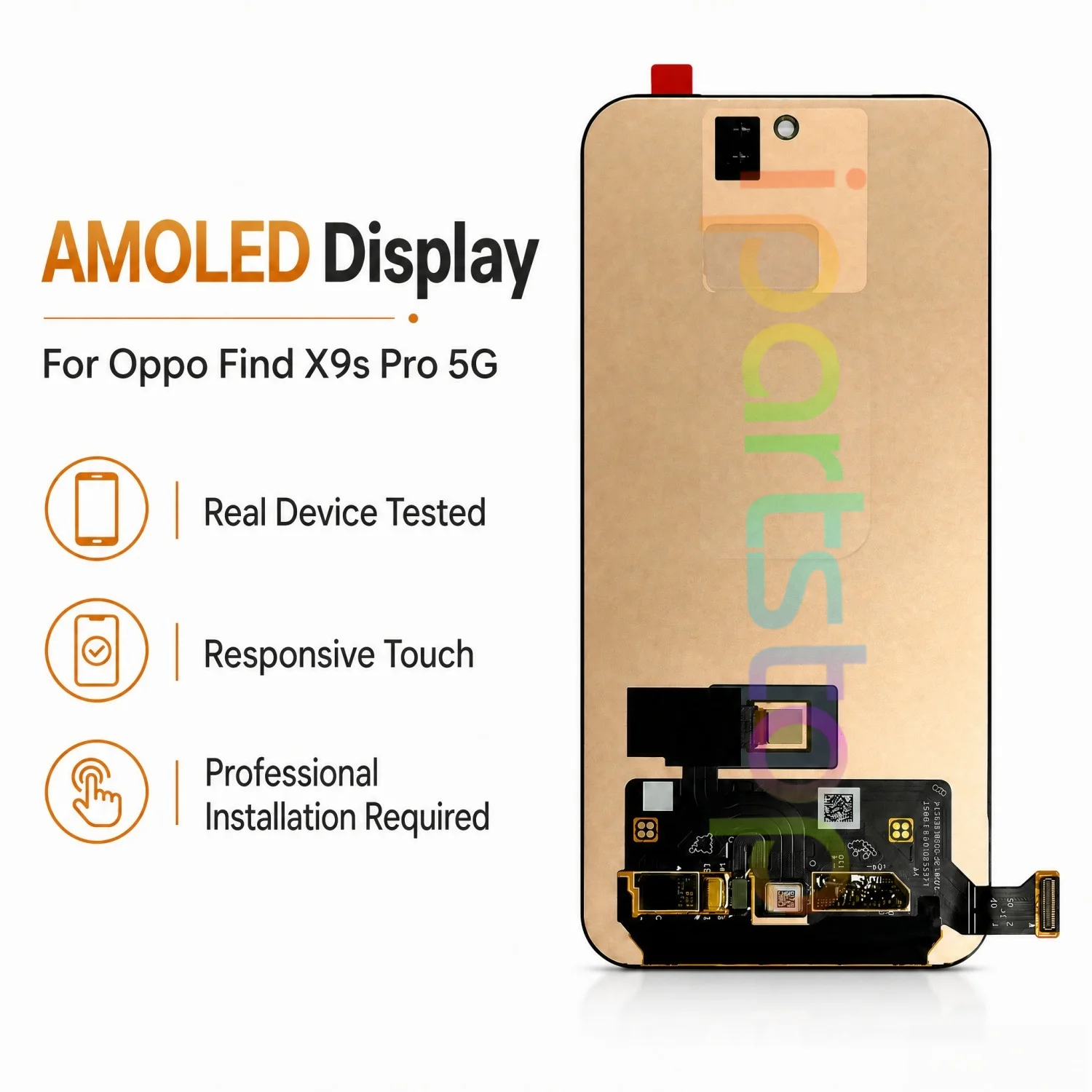 iParts 144Hz Display for Oppo Find X9s Pro 5G PME110 New AMOLED Touch Screen Assembly Support Fingerprint Sensor Tested