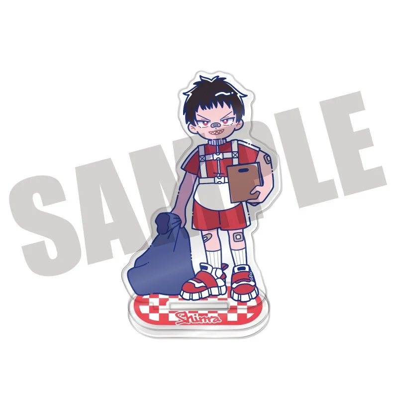Fire Force 10CM Shinra Kusakabe Arthur Boyle Anime Character Acrylic Standee Double‑Sided Print With Base Desktop Keychain