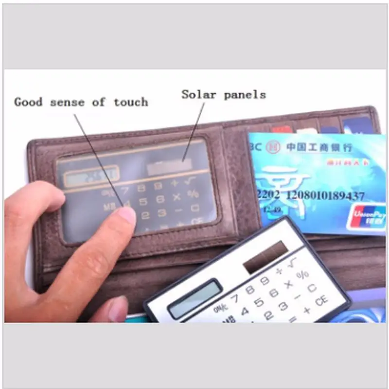Portable Scientific Calculator Bank Card Handheld Calculator Mini Wallet Calculators Mathematics