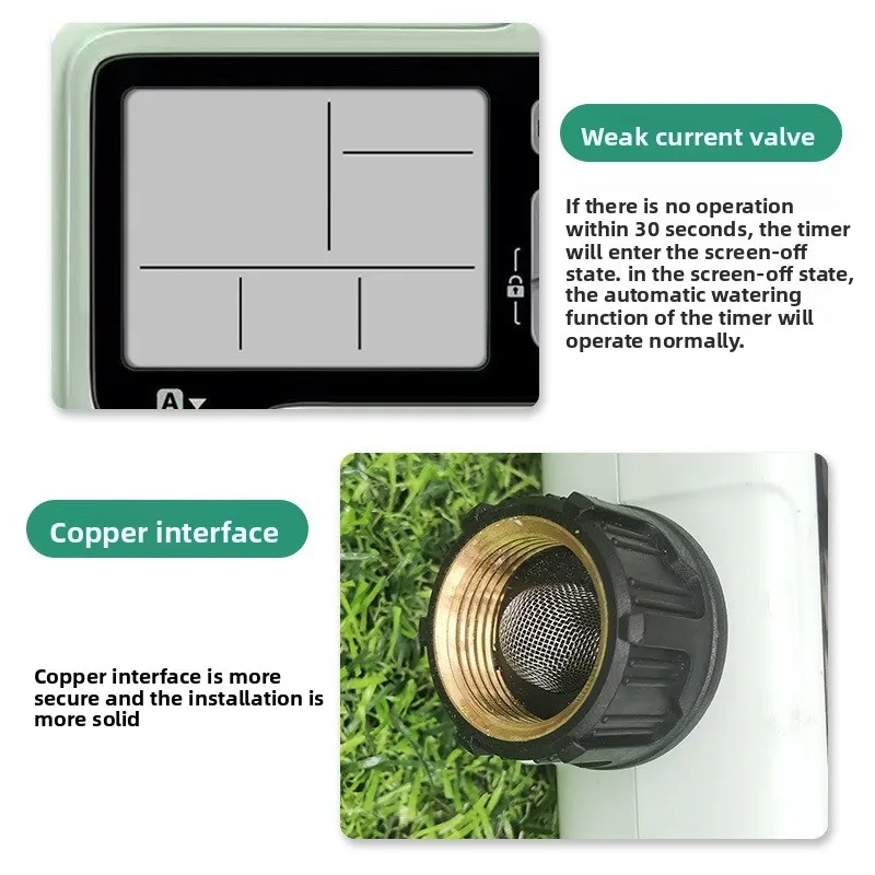 Dual Channel LCD Automatic Water Timer, Programmable Drip & Spray Irrigation Controller for Garden Plant Watering