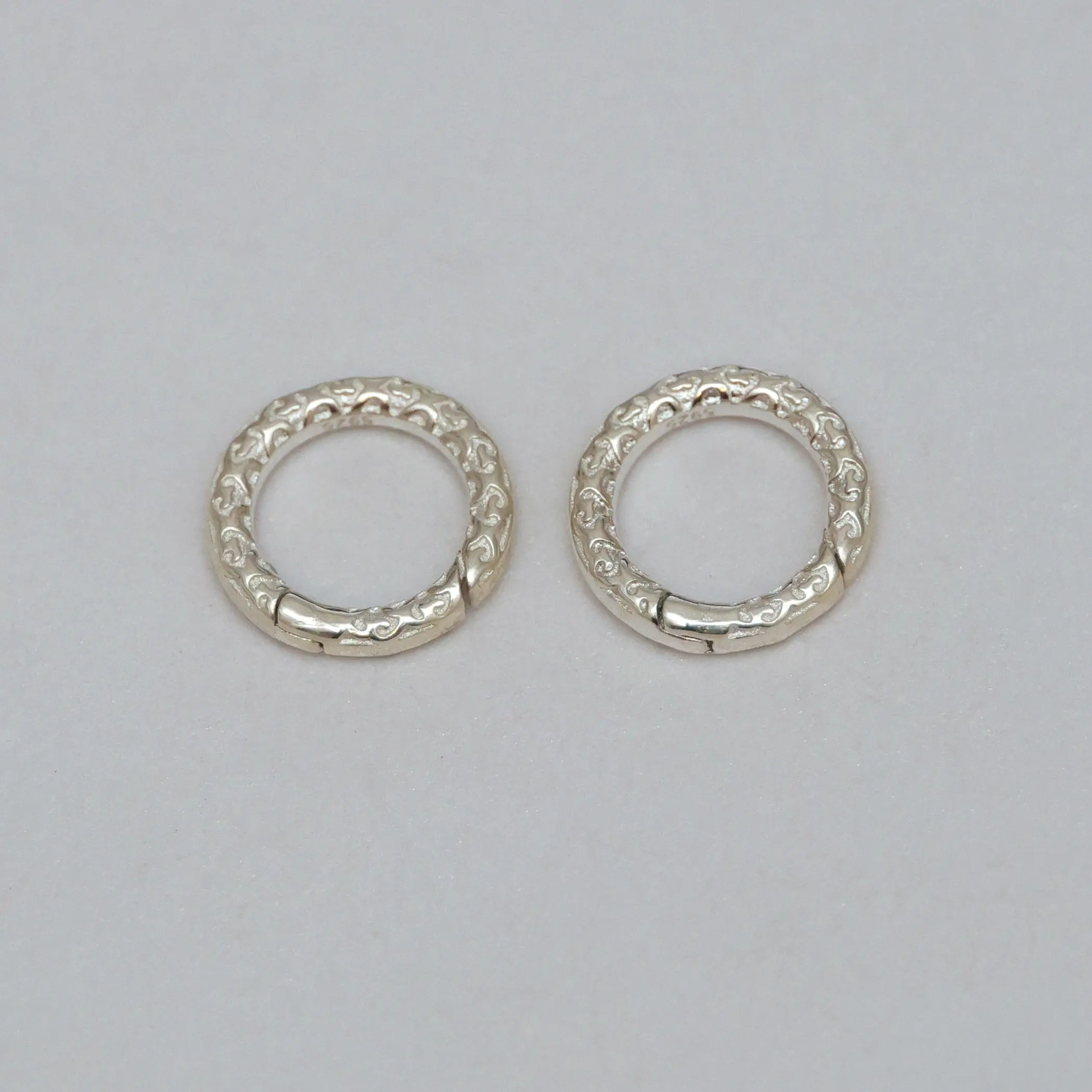 1PC 925 Sterling Silver Round Spring Clasp Connector for DIY Fine Jewelry Finding ZD0049 view 5