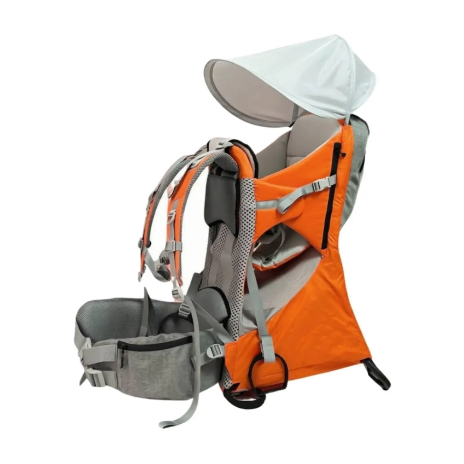 Oxford Cloth Child Carrier Backpack with Breathable Padding and Folding Stand for Toddler Hiking and Travel