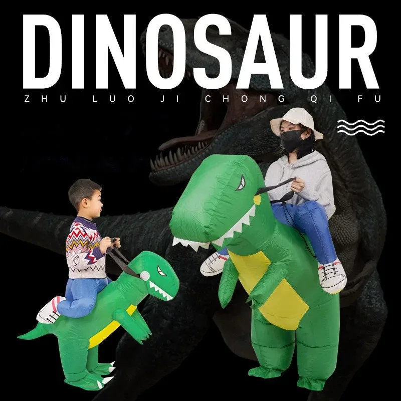 Dinosaur Inflatable Clothing Halloween Party Uniform Suit  Children's Adult Mount Cartoon Funny Performance Full Set Women Men