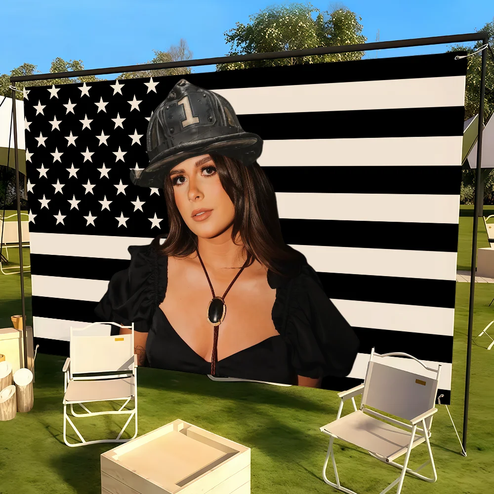 المغني إيلا لانغلي اختيار تكساس العلم مخصص التخييم حديقة ديكور خلفيات الحفلات جدار الفن هدايا الأسرة #1