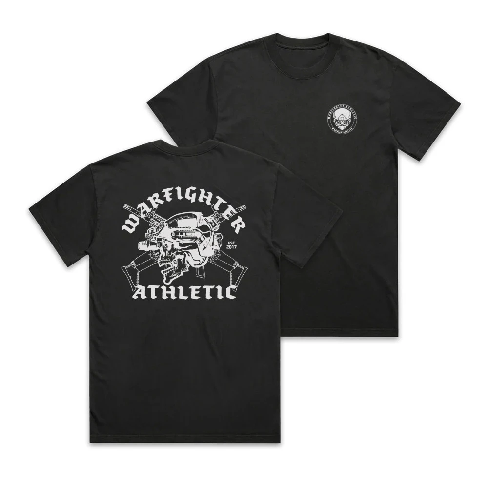 Hot Sale Armored Tough Guy Club Military-style Printed Short-sleeved T-shirt Summer Cotton T-shirt American Workwear