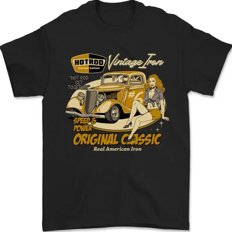 

Hot Rod Vintage Iron Original Classic Mens T Shirt 100 Cotton