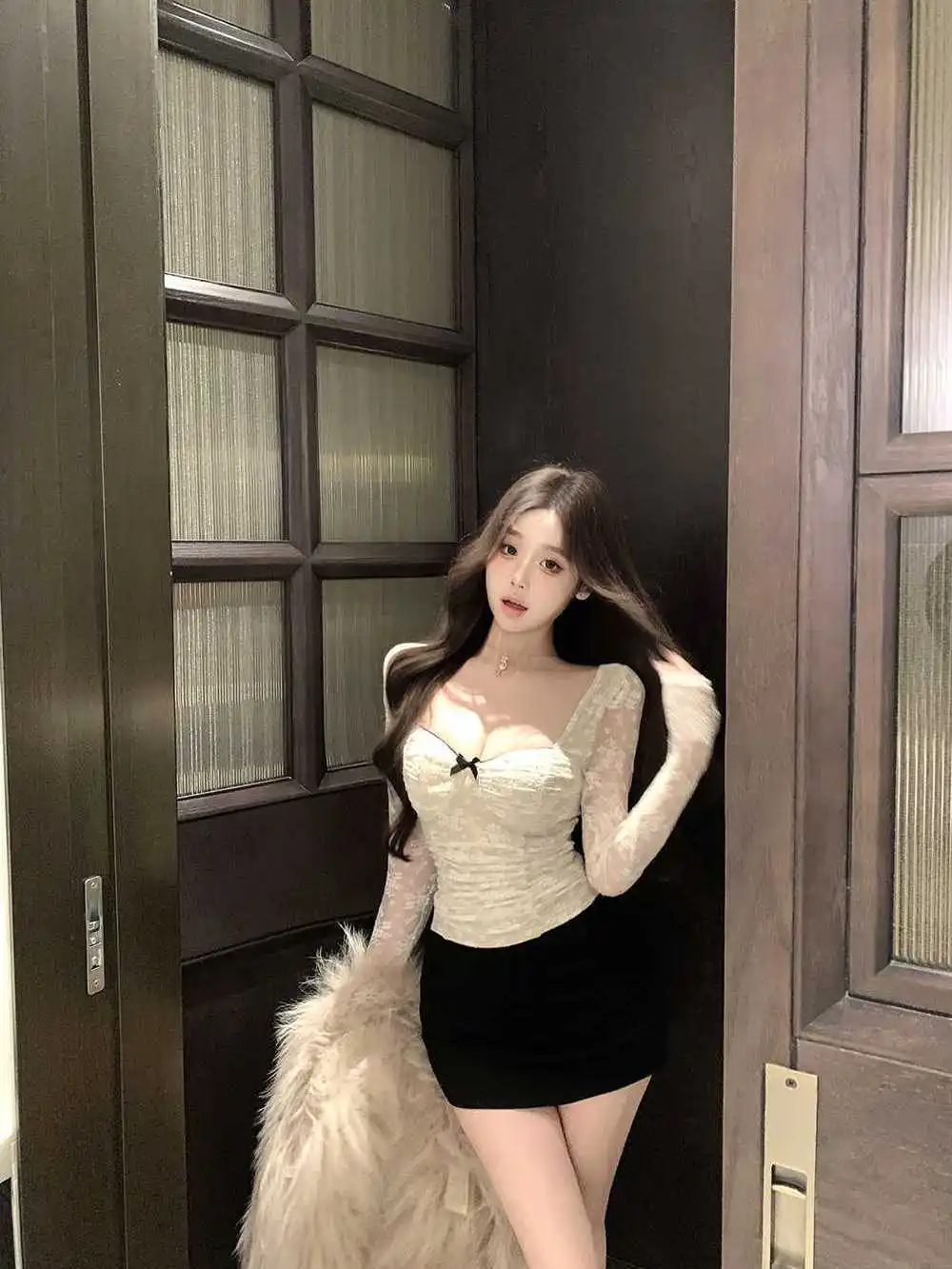 เสื้อสเวตเตอร์ เสื้อจั๊มเปอร์ เสื้อพูลโอเวอร์ ผู้หญิง สวมใส่สบาย ถักทออย่างดี ลายสวยงาม ทรงปกติ สำหรับเทศกาลคริสต์มาส วันหยุด ฤดูหนาว งานเทศกาล ฤดูหนาว อากาศหนาว เนื้อผ้านุ่ม