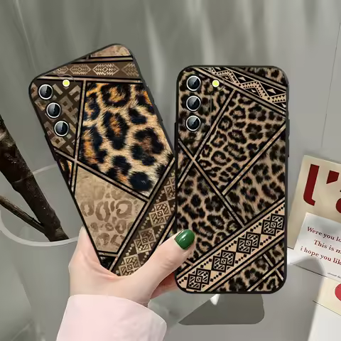 Abstract Tiger Leopard Girl Phone Case for Samsung Galaxy S23 S22 S24 S20 S21 Ultra Fe Plus A34 A54 A24 A52 A53 M54 Cover