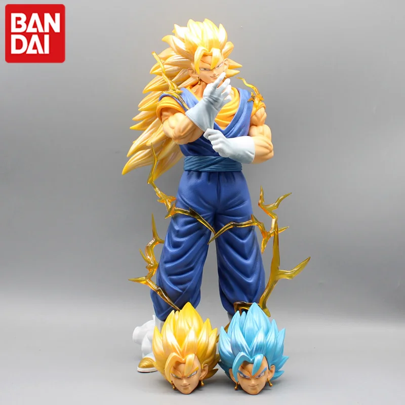 41cm Anime Dragon Ball Gk Saiyan Preliminary Super Three Vegito Action Figures Model Ornament Peripheral Statues Collect Toy Gif