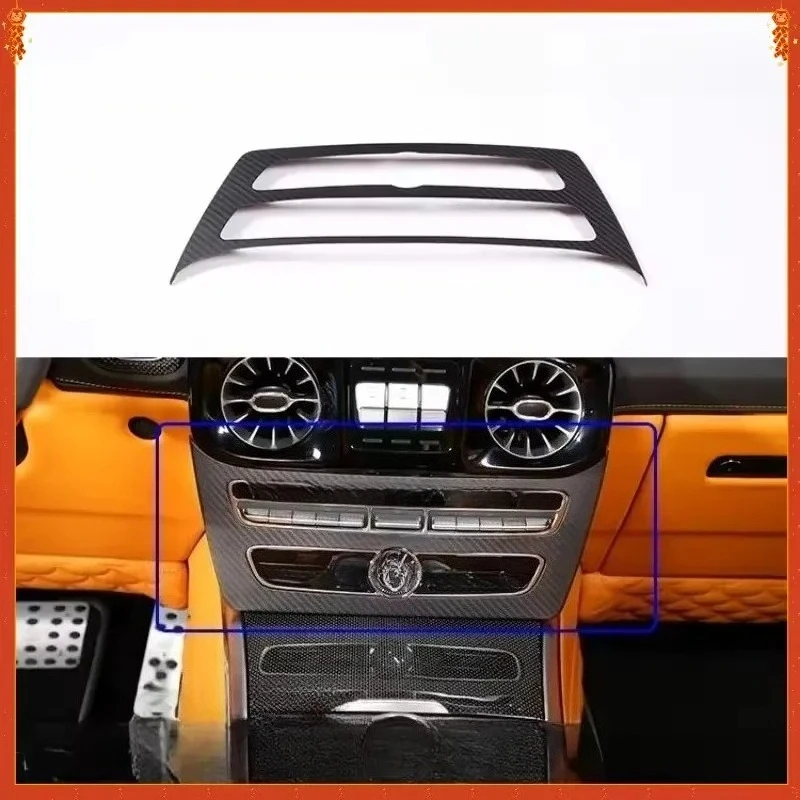 

For Mercedes Benz G Class W464 2019-2022 Real Dry Carbon Fiber Interior Center Console Gear Shift Frame Cover Trim Accessories