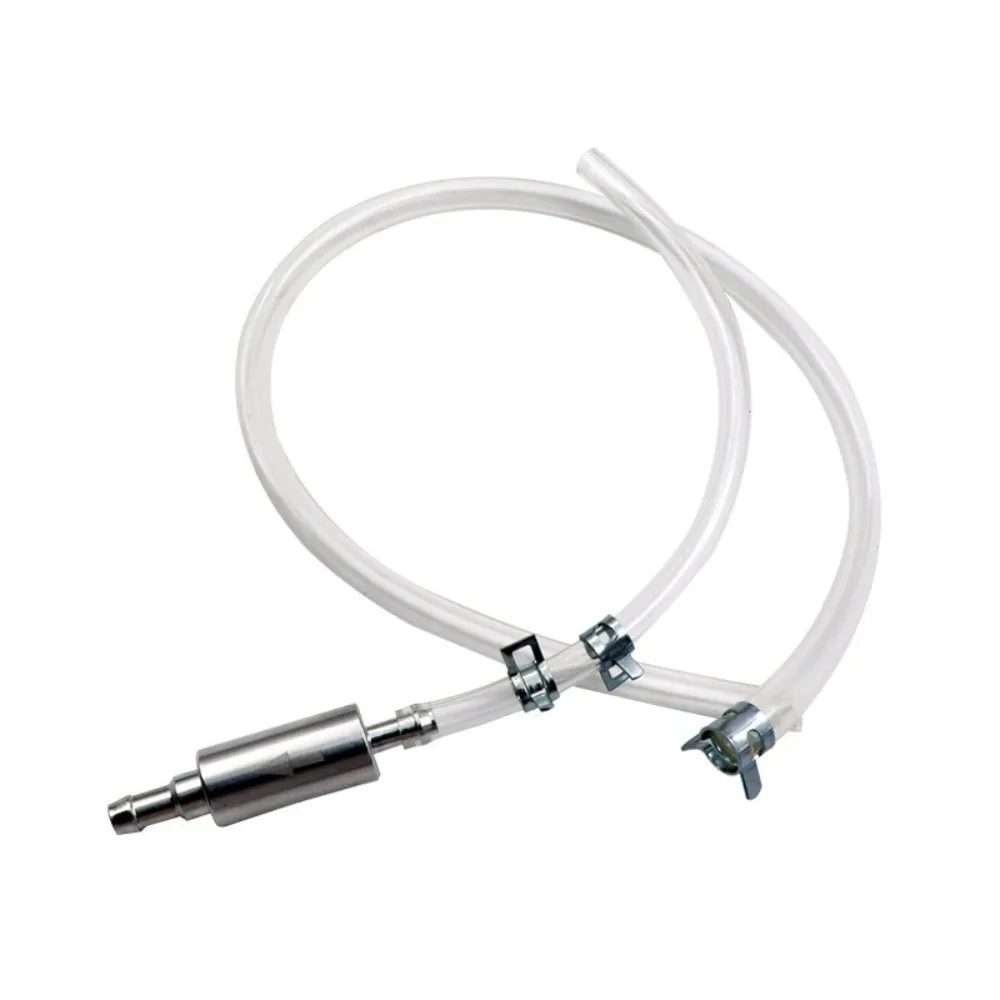 Transparent Hose Brake Bleeder Tool Stainless Steel Rubber Brake Fluid Bleeder Kit Metal One Way Valve Clutch Bleeder Hose