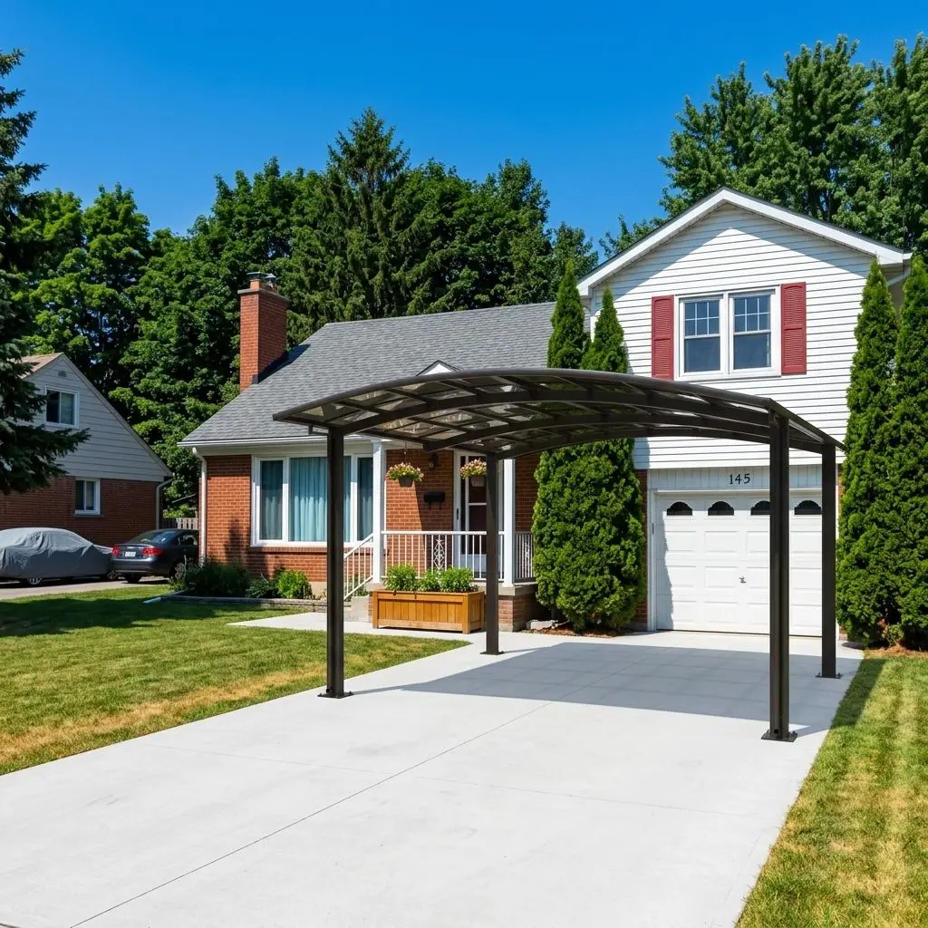 Easy Installation Household Entrance Carport Fashionable Heavy Duty Sun Protection Car Shelter High Quality Outdoor Car Parking