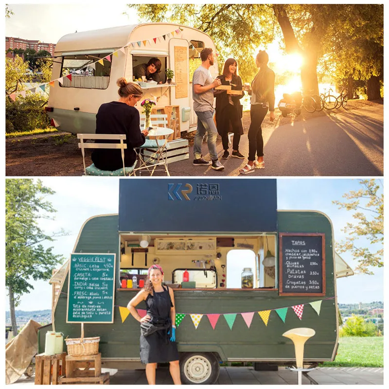 امتياز شاحنة الغذاء مجهزة بالكامل معايير الولايات المتحدة قافلة التخييم شواء المقلاة العميقة القهوة المحمول تقديم الطعام عربة بيع الأطعمة مقطورة