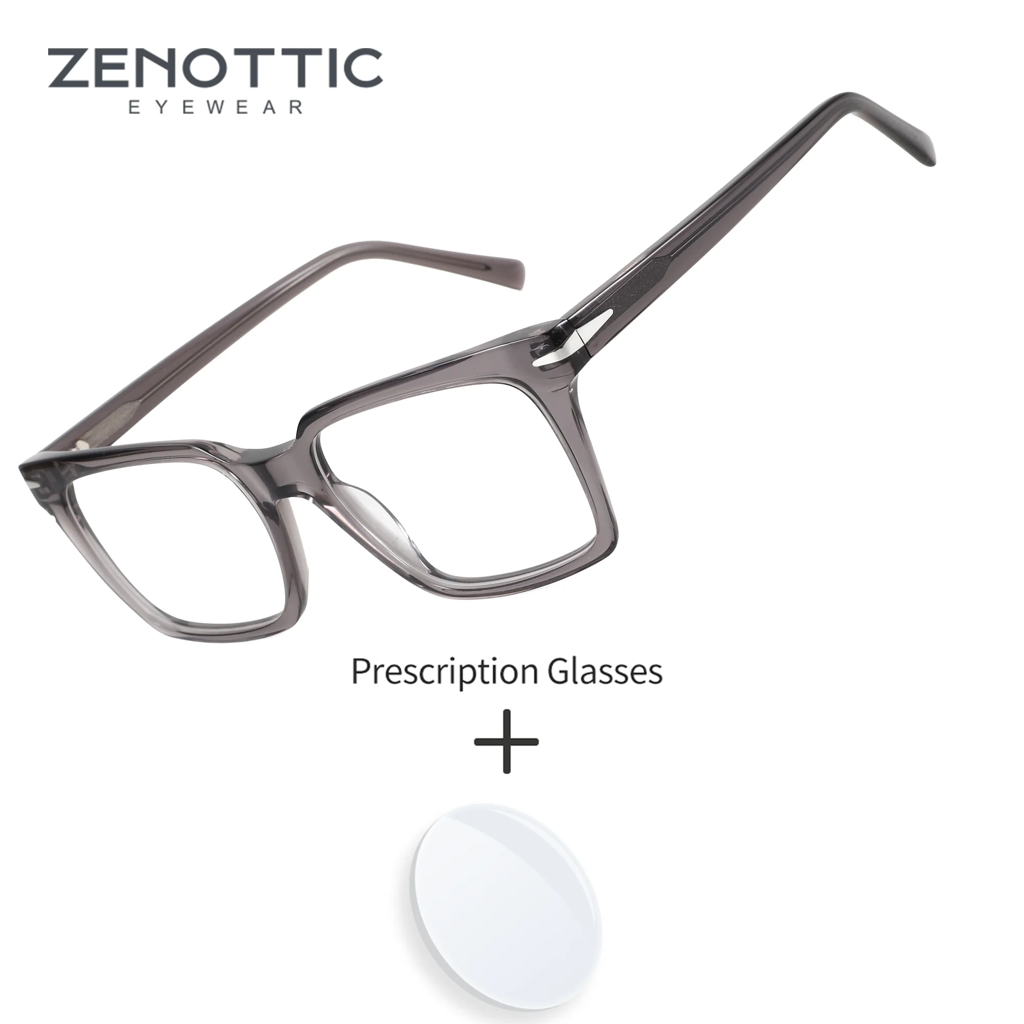 zenottic-m-サイズスクエアアセテート紳士用処方メガネプログレッシブ光学レンズ抗青色光ビジネスアイウェア