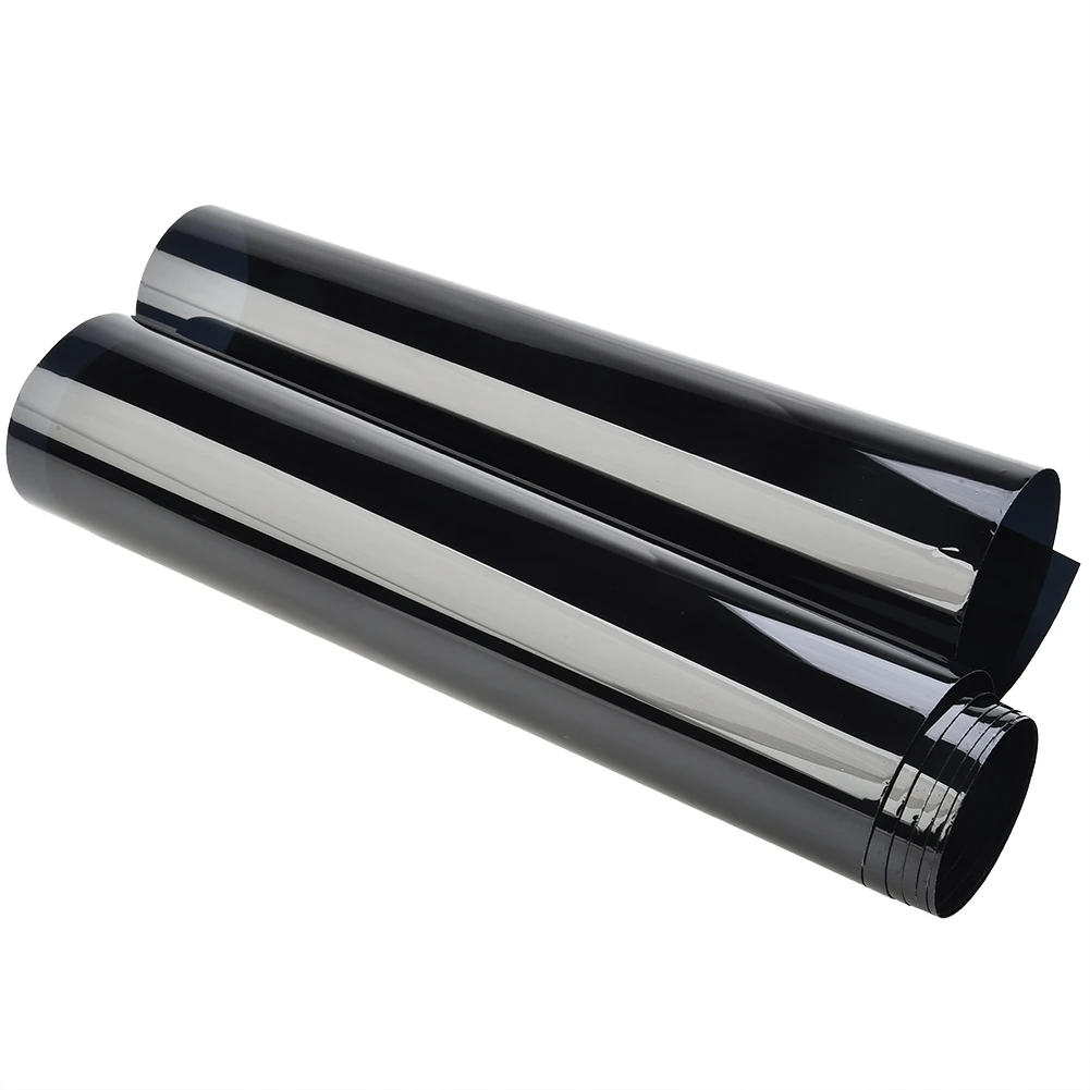 1pc Car Black 5％VL Sun Visor Strip Tint Film Front Glass Windshield Anti-UV Shade Decal 20cm*150cm Accessories