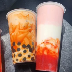 24oz 500ml Simulated Artificial Food Fake Boba Milk Tea Cream Display Coffee Shop Juice Lemon Drink Window Prop Bubble Milkshake