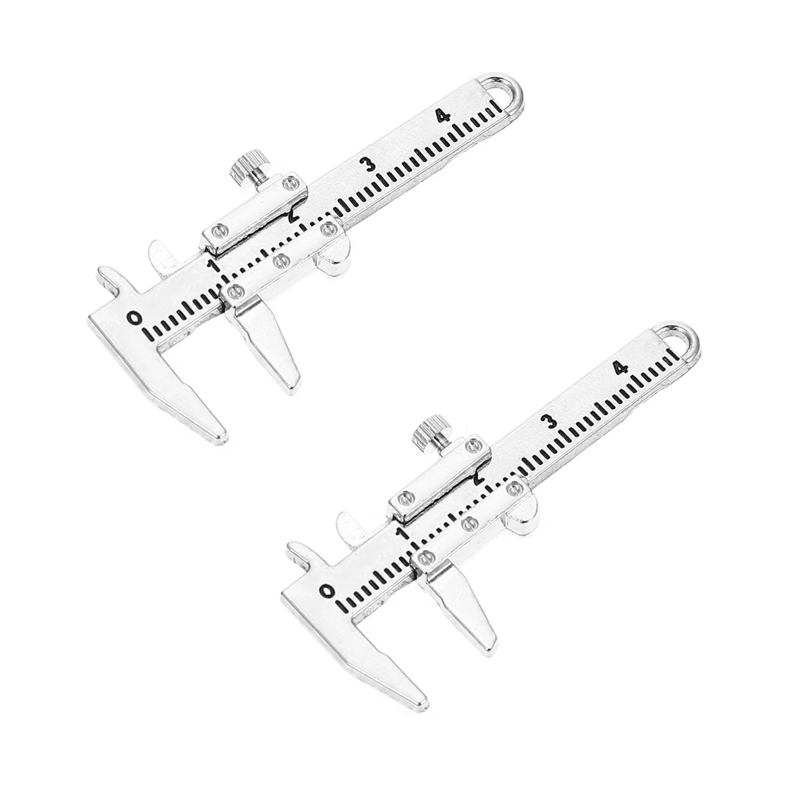 Mini pied à coulisse en alliage de Zinc, 2 pièces, décor Portable pour Mini maison, accessoires de bricolage, fournitures d'étude, petit outil de mesure