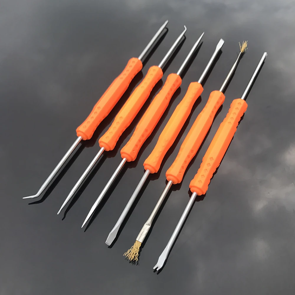 6 In 1 Soldering Accessories Kit Repair Tool Set Chrome Vanadium Steel BGA Soldering Assist Tool Kit For PCB Repair Rework