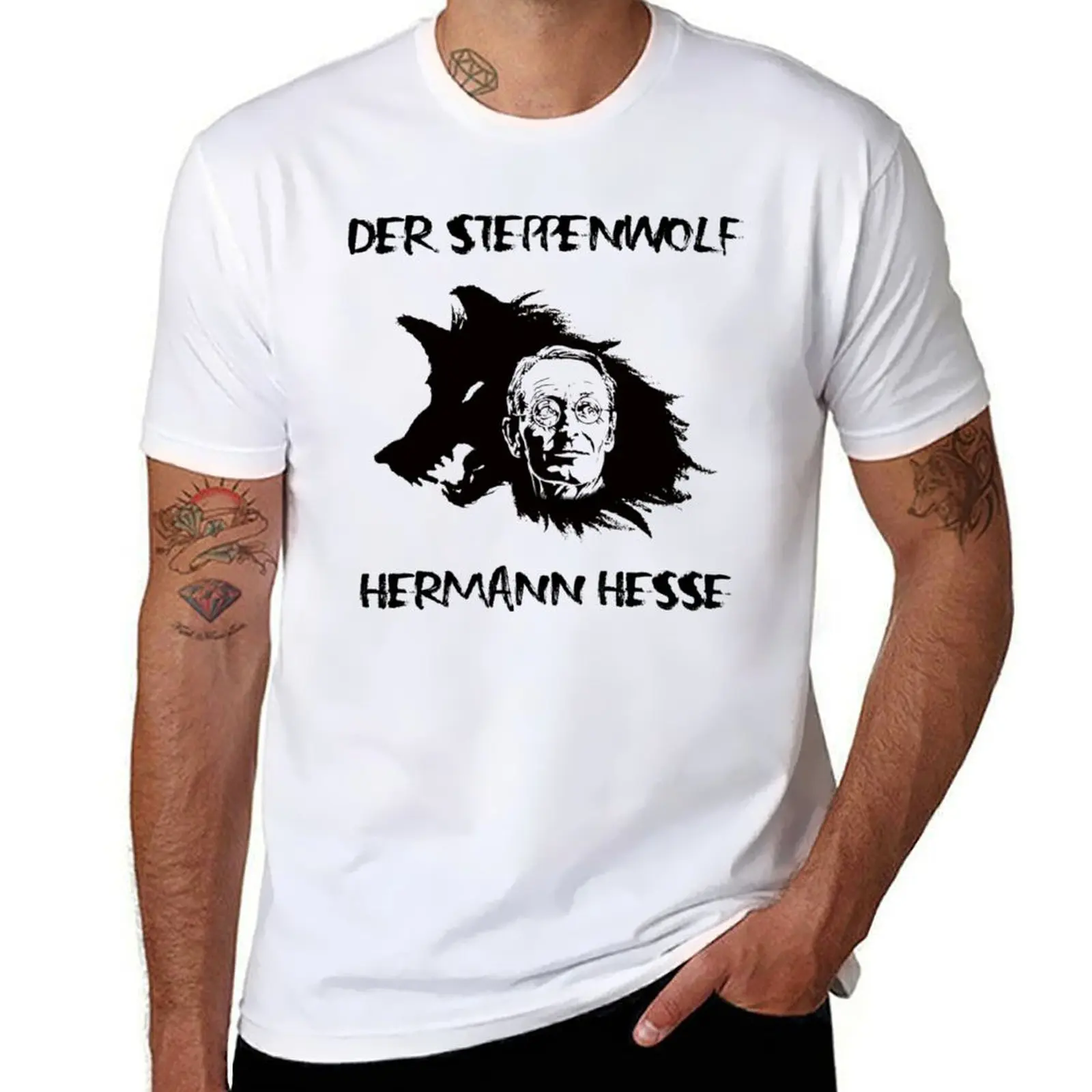 

Der Steppenwolf - Hermann Hesse T-Shirt man t shirt cotton high quality t shirts for man cotton funny essential t shirt T-shirt