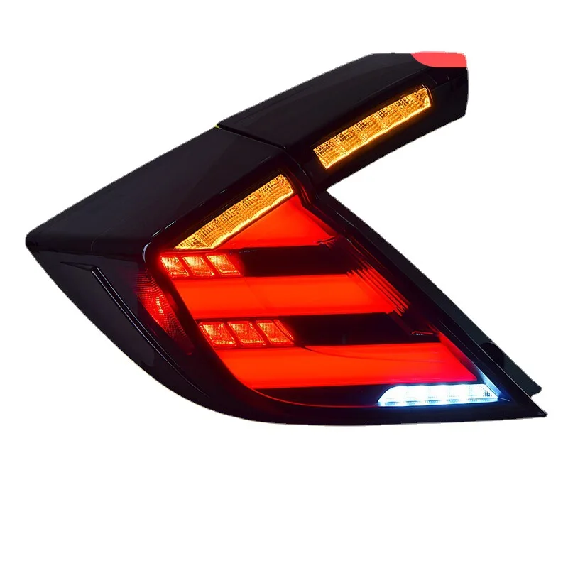 For HONDA CIVIC Hatchback LED Taillight Assembly Modified Water Transfer To Start Breathing Scan LED Taillights