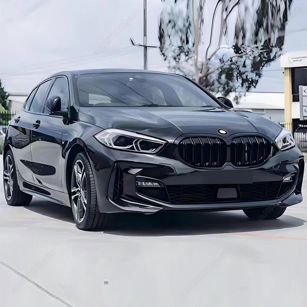 لسيارات BMW 1 Series F40 118i 120i 128ti 118d 120d M135i xDrive 2019-2024 المصد الأمامي المزدوج الشريحة شبكات شواء الكلى ضبط أسود