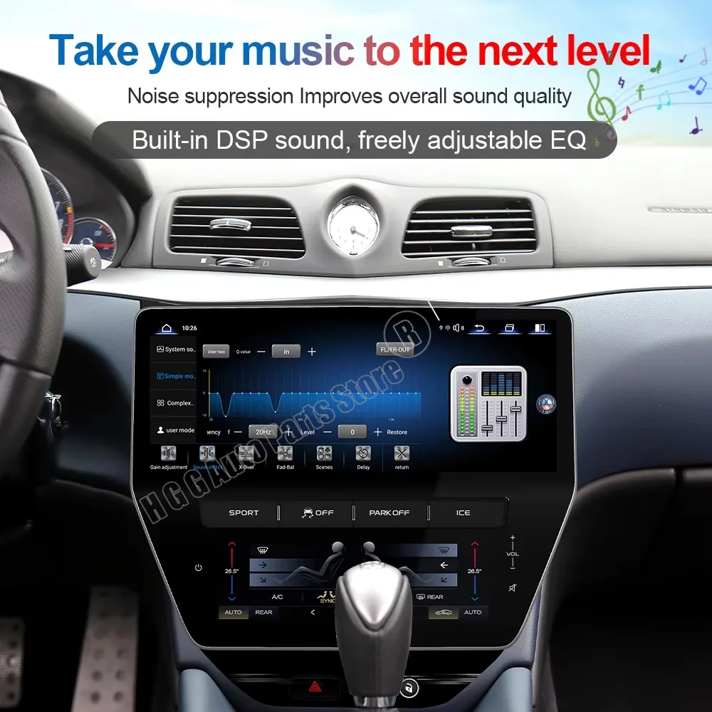 22 inch Screen For Maserati GT 2007-2015 Carplay Navigation Android Car Radio AC Panel Stereo Multimedia Video Player Head Unit